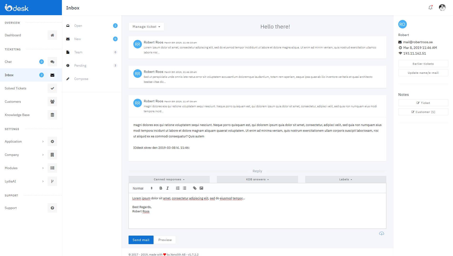 IOdesk Delad inkorg